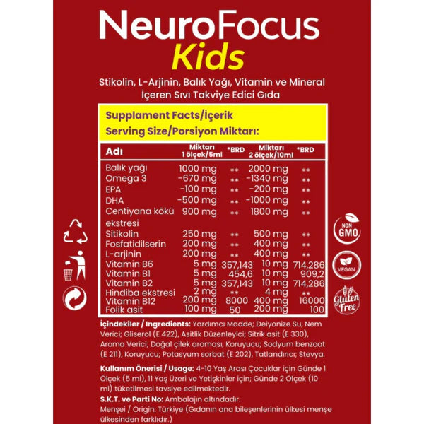 Neurovoux Syrup by Uxlvit – Supports Height, Growth & Learning Performance – 150 ml